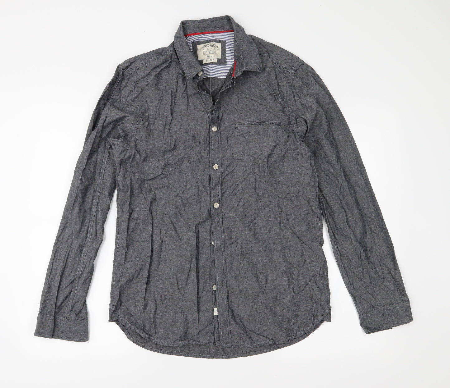 Burton Mens Grey    Button-Up Size M