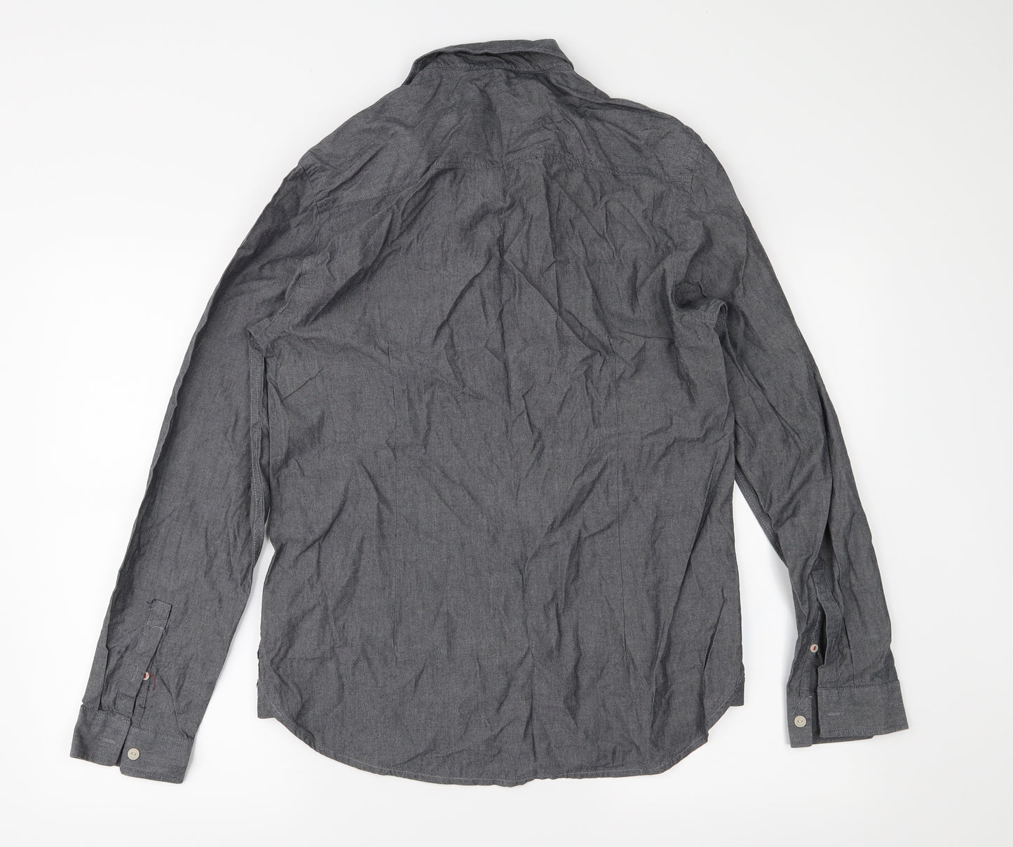 Burton Mens Grey    Button-Up Size M