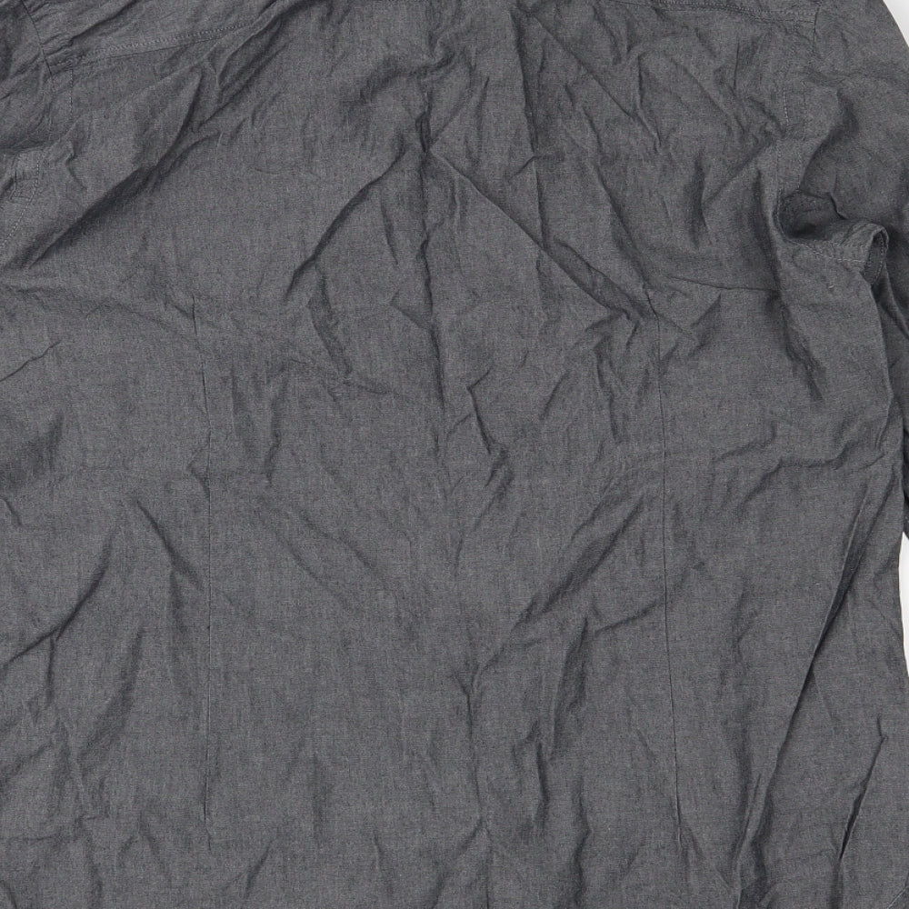 Burton Mens Grey    Button-Up Size M