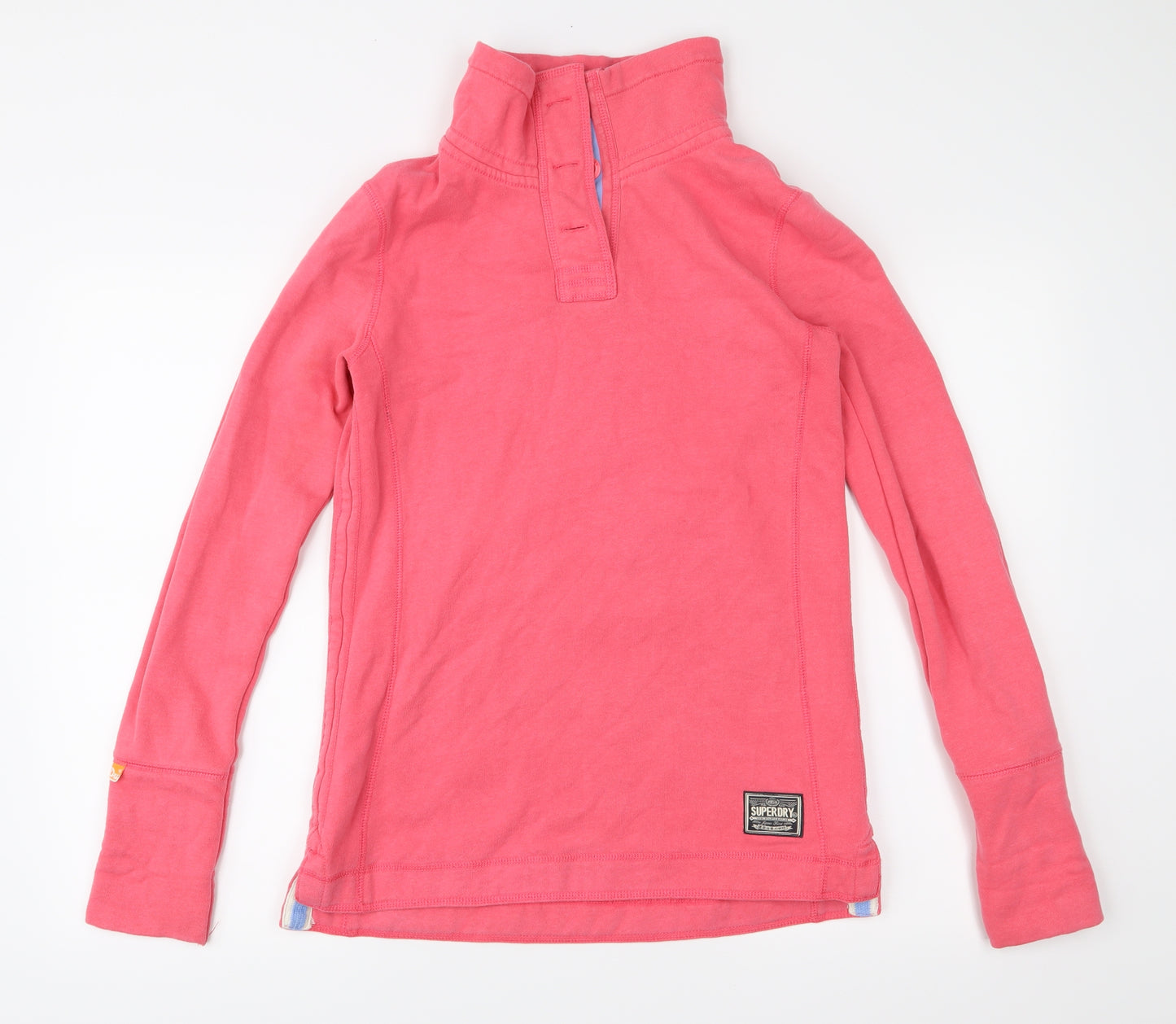 Superdry Womens Pink  Jersey Pullover Sweatshirt Size M
