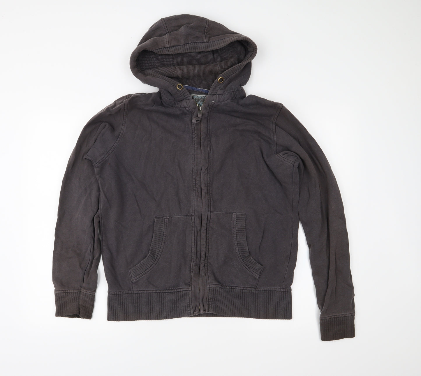 Burton Mens Grey  Jersey Full Zip Hoodie Size M