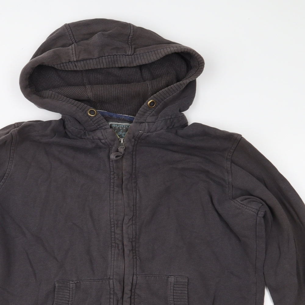 Burton Mens Grey  Jersey Full Zip Hoodie Size M