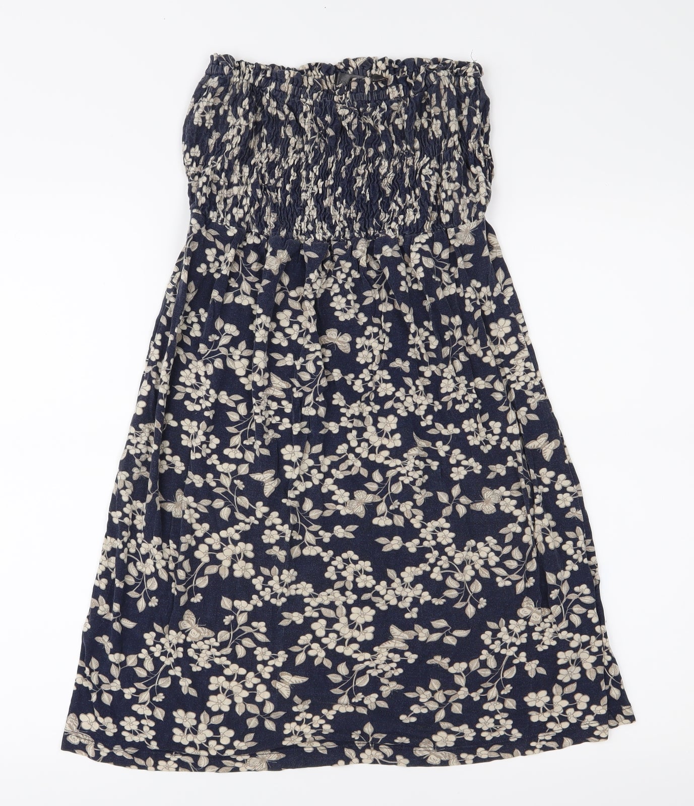 Accessorize Womens Blue Floral Jersey Fit & Flare  Size S