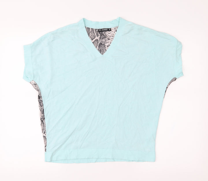 Dunnes Stores Womens Green Animal Print Basic Blouse Size M