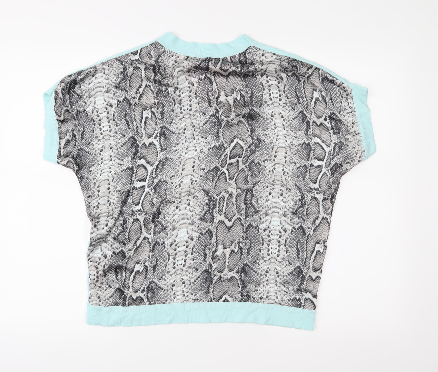 Dunnes Stores Womens Green Animal Print  Basic Blouse Size M