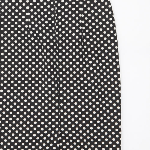 Pringle Womens Black Polka Dot  Straight & Pencil Skirt Size S