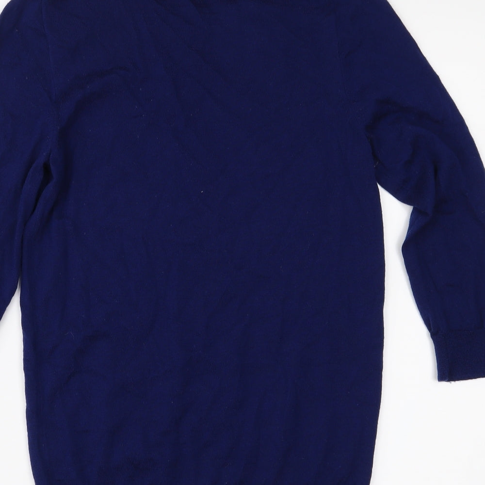 J.CREW Womens Blue  Knit Pullover Jumper Size S  - Merino wool