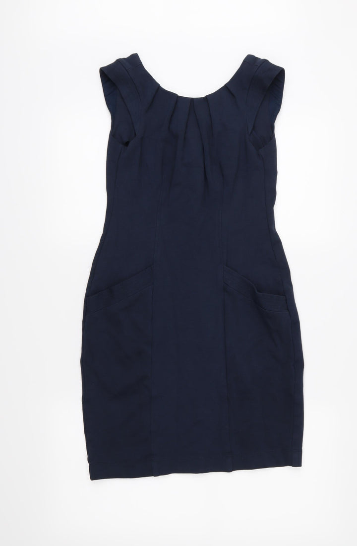 Preworn Womens Blue Jersey Pinafore/Dungaree Dress Size M