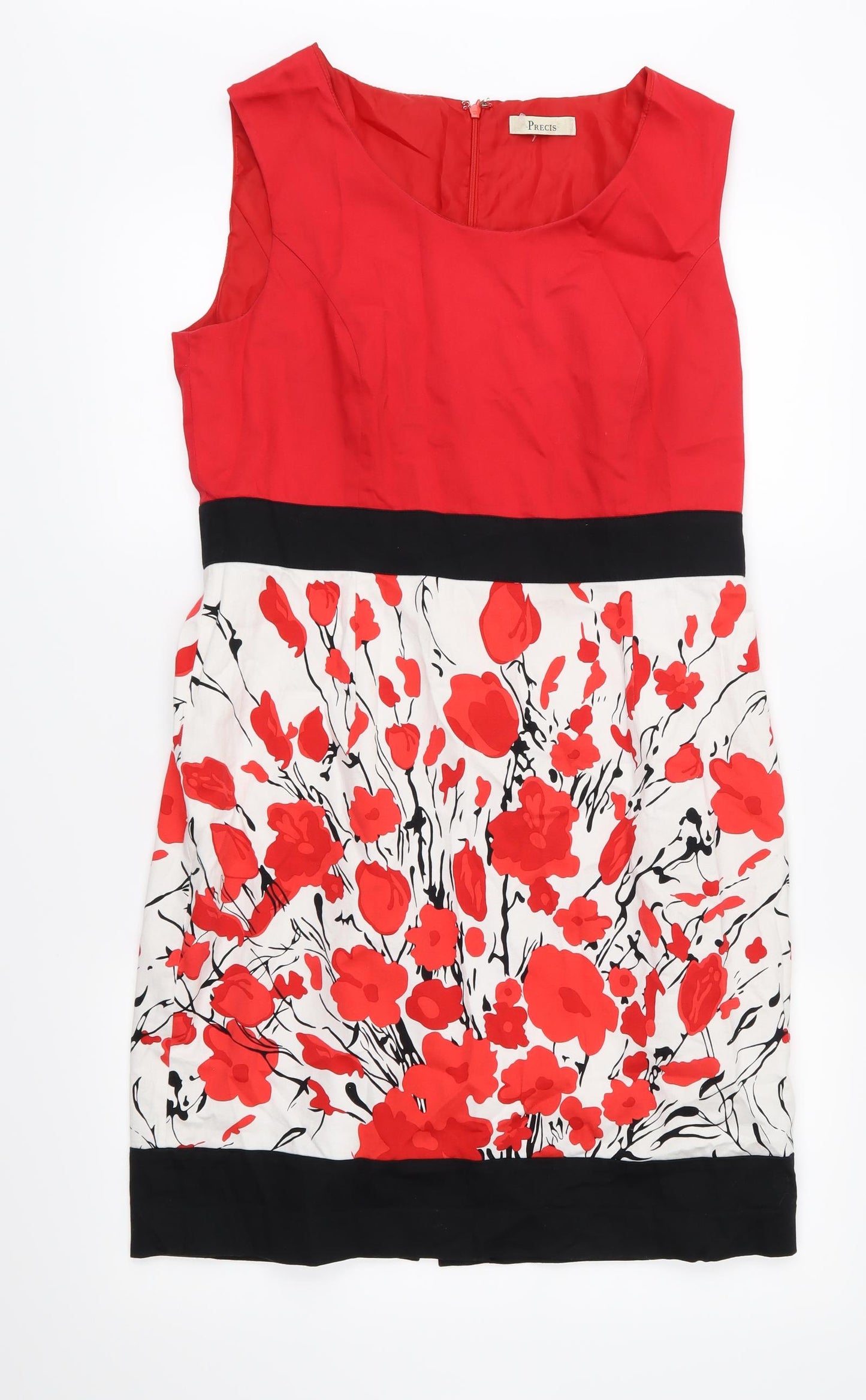 Precis Womens Red Floral  Shift  Size 14