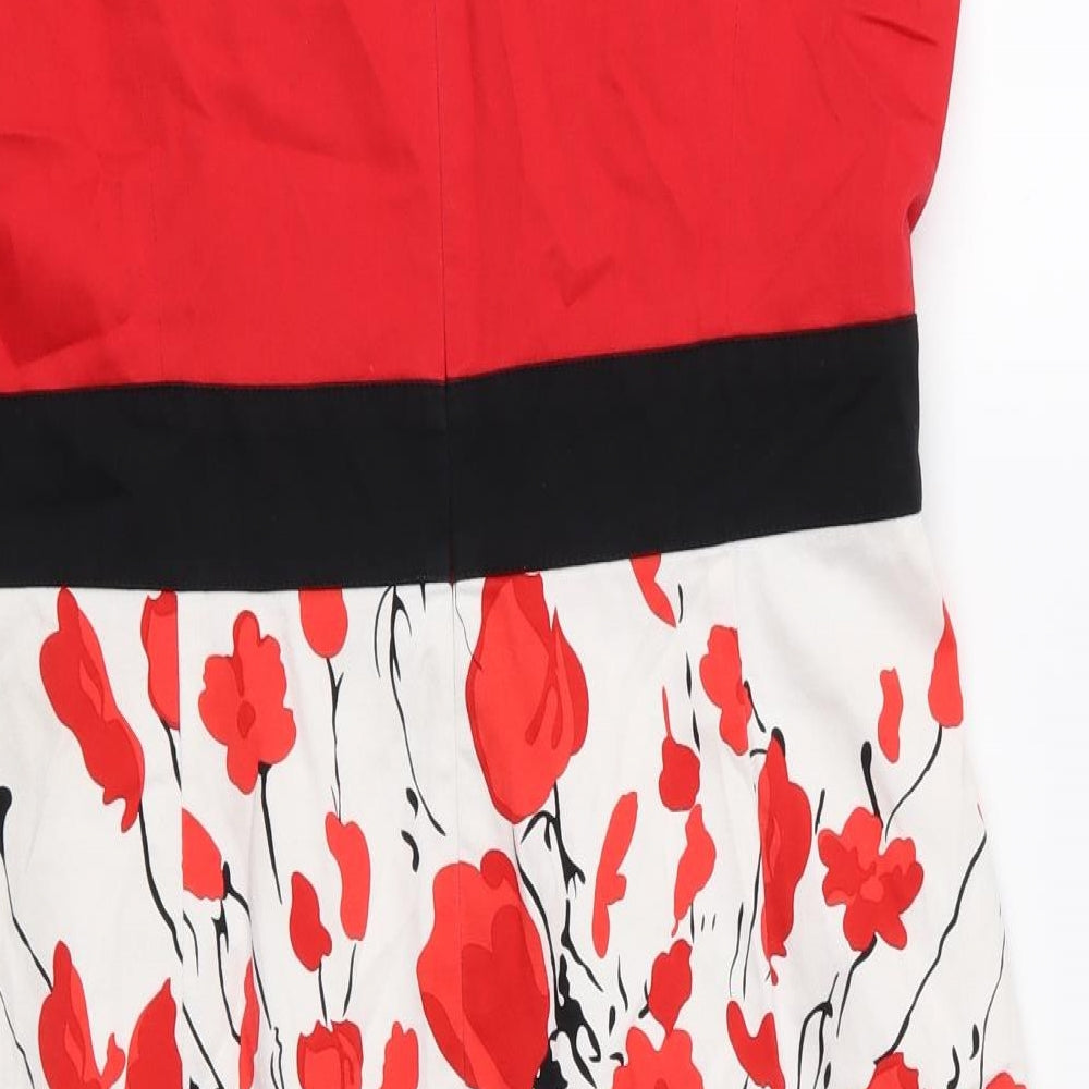 Precis Womens Red Floral  Shift  Size 14
