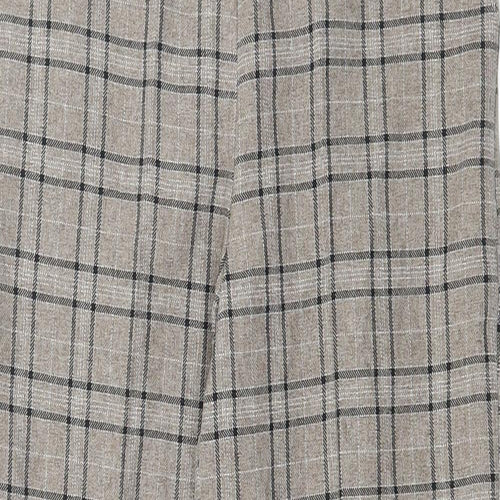 Preworn Womens Brown Check  Trousers  Size 8 L25 in
