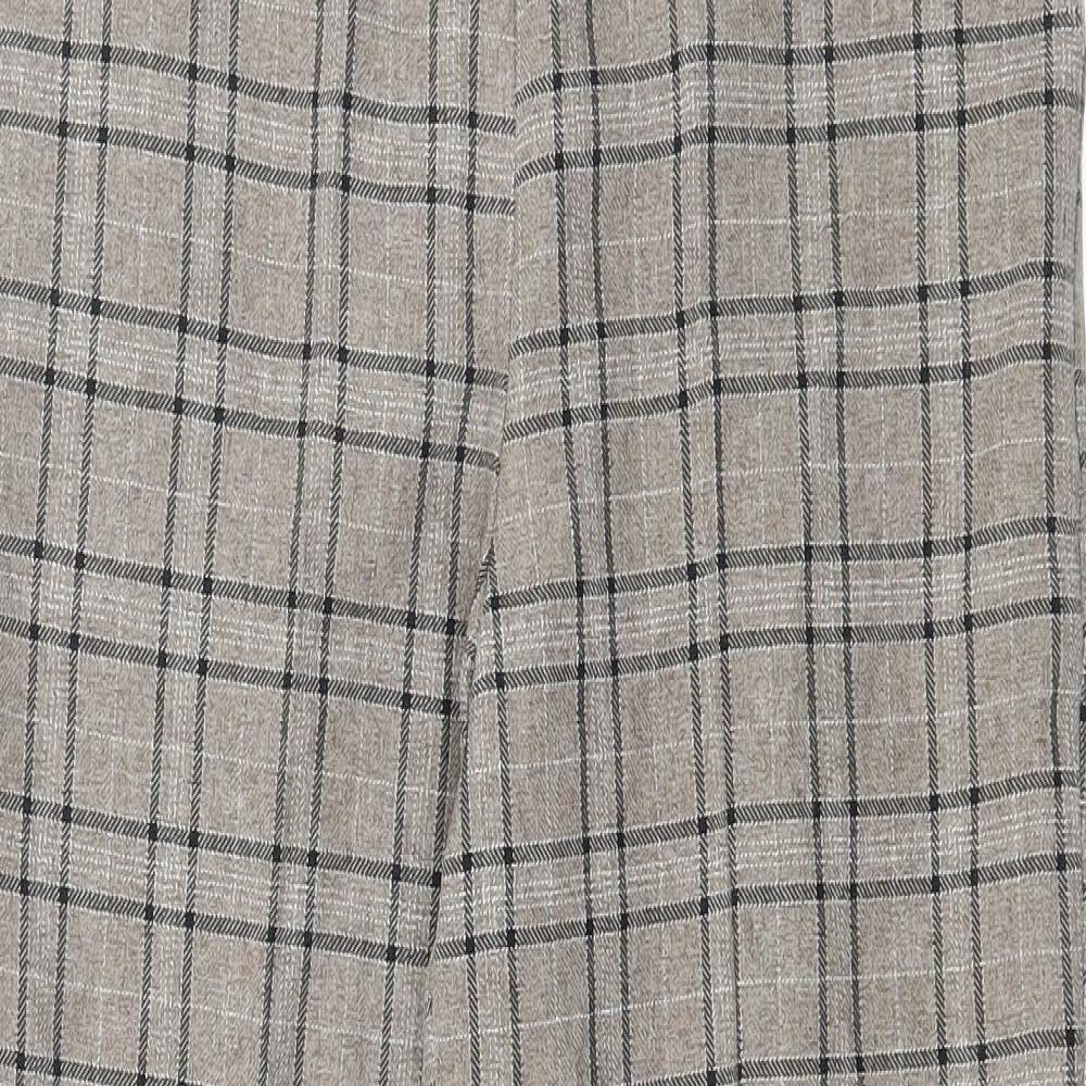 Preworn Womens Brown Check  Trousers  Size 8 L25 in