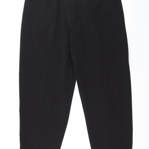 Preworn Womens Black Striped  Trousers  Size 20 L25 in