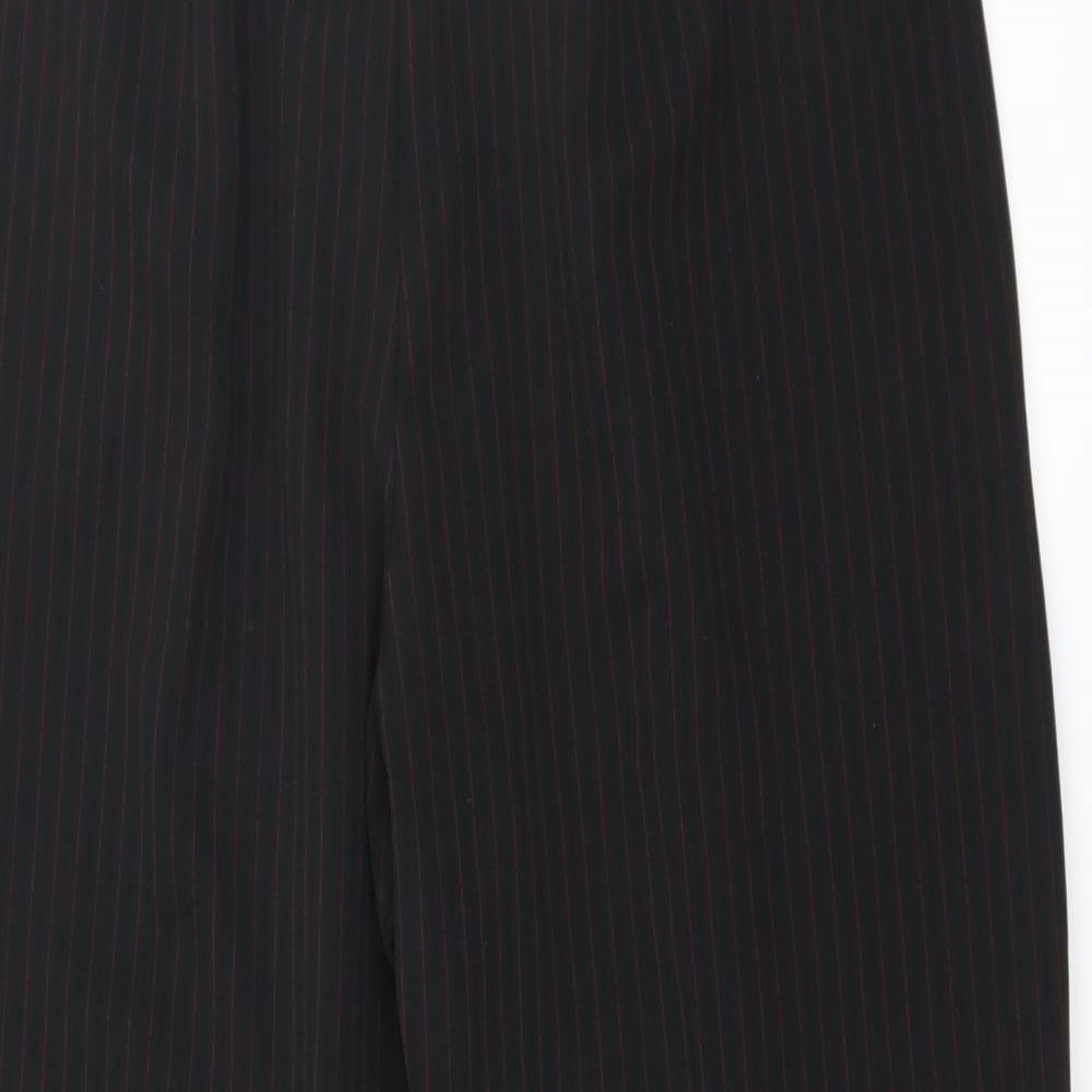 Preworn Womens Black Striped  Trousers  Size 20 L25 in