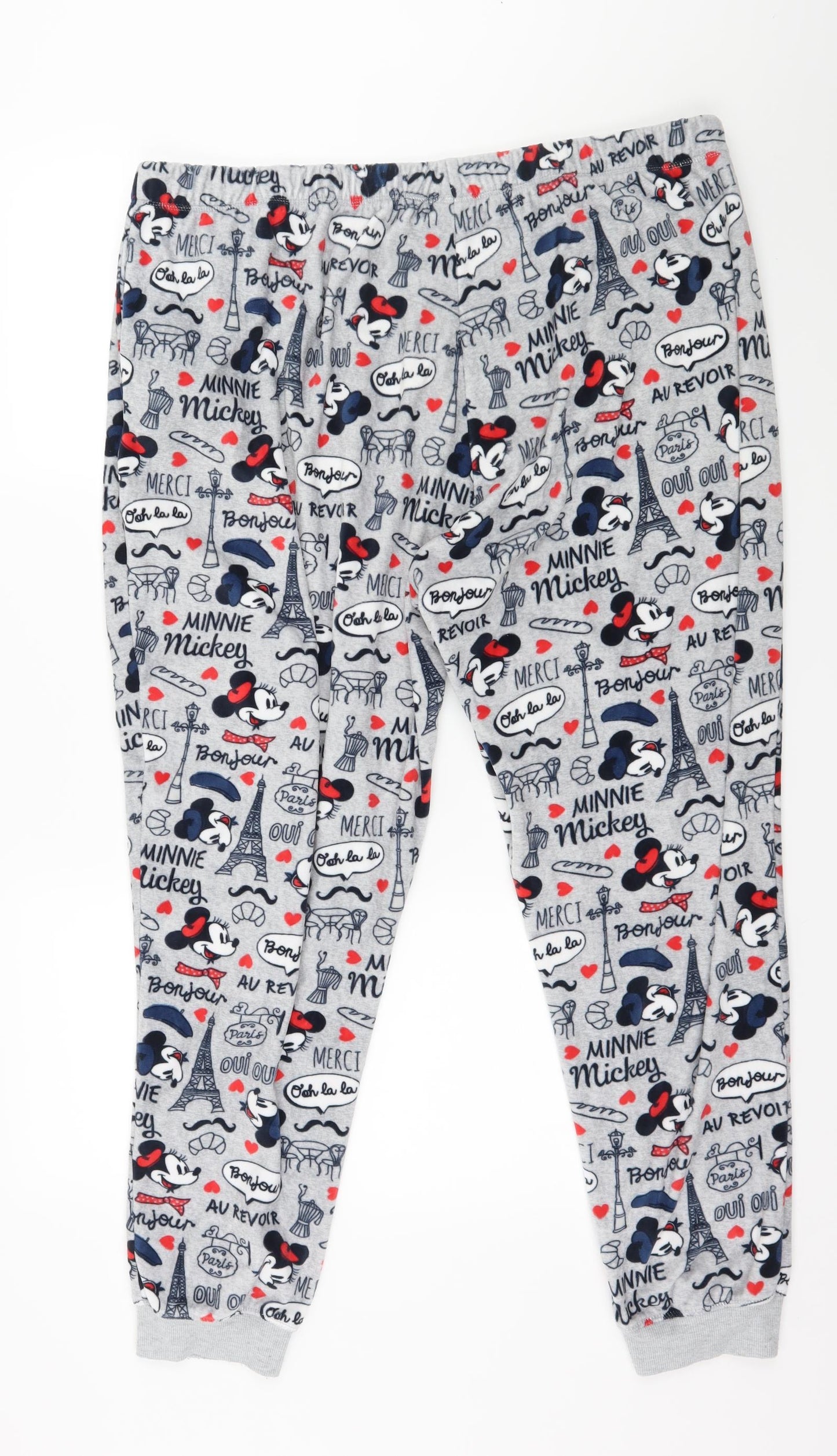 TU Womens Grey Geometric Fleece Capri Pyjama Pants Size 20  - Minnie Mouse