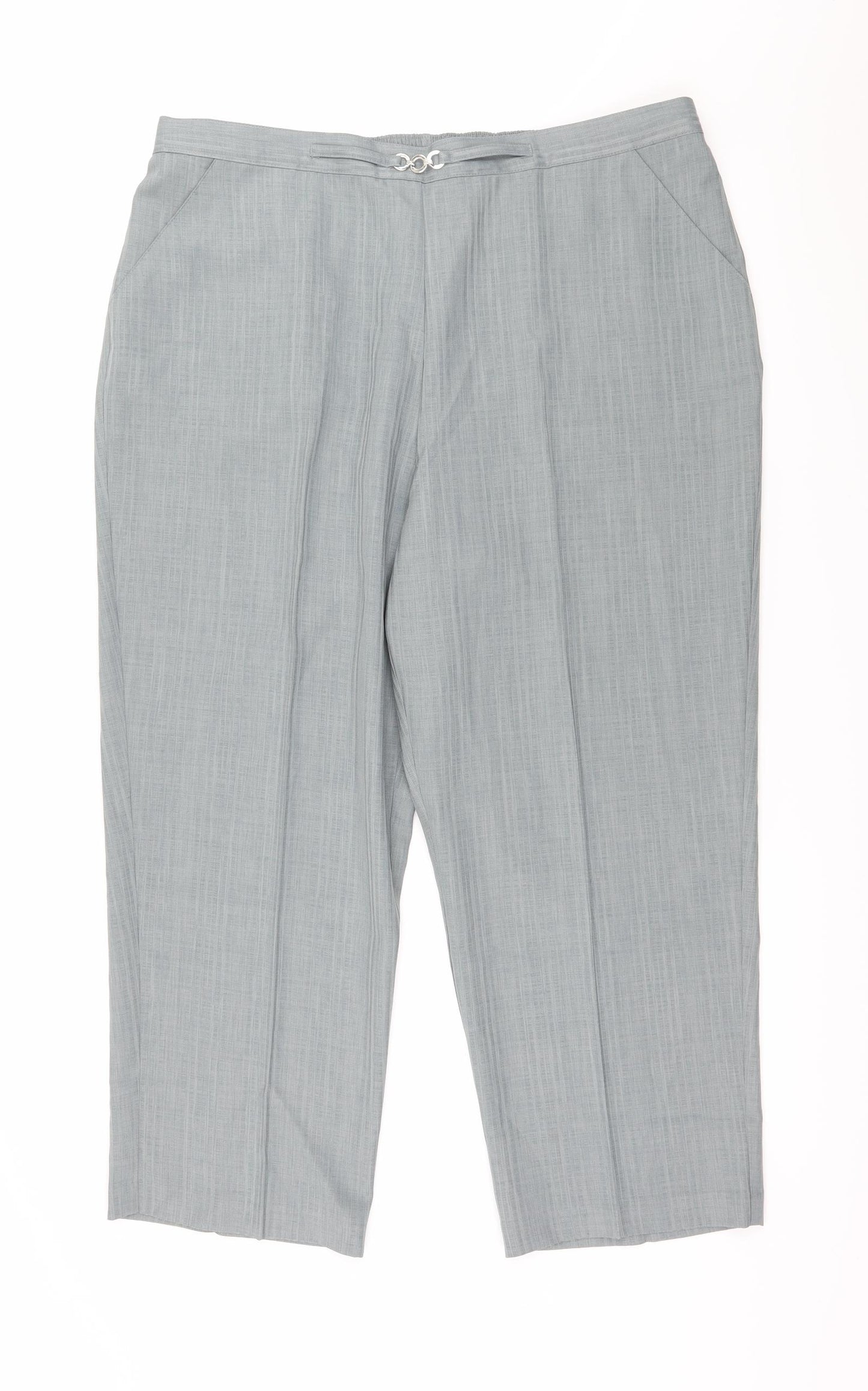 Bonmarché Womens Grey Striped  Trousers  Size 18 L24 in
