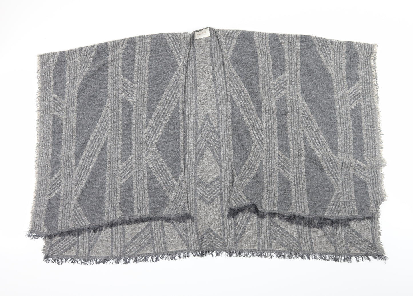 I Love my moment Womens Grey Geometric Knit Jacket  One Size