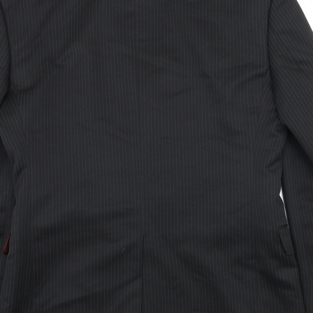 Taylor & Wright Mens Black Striped  Jacket Suit Jacket Size M