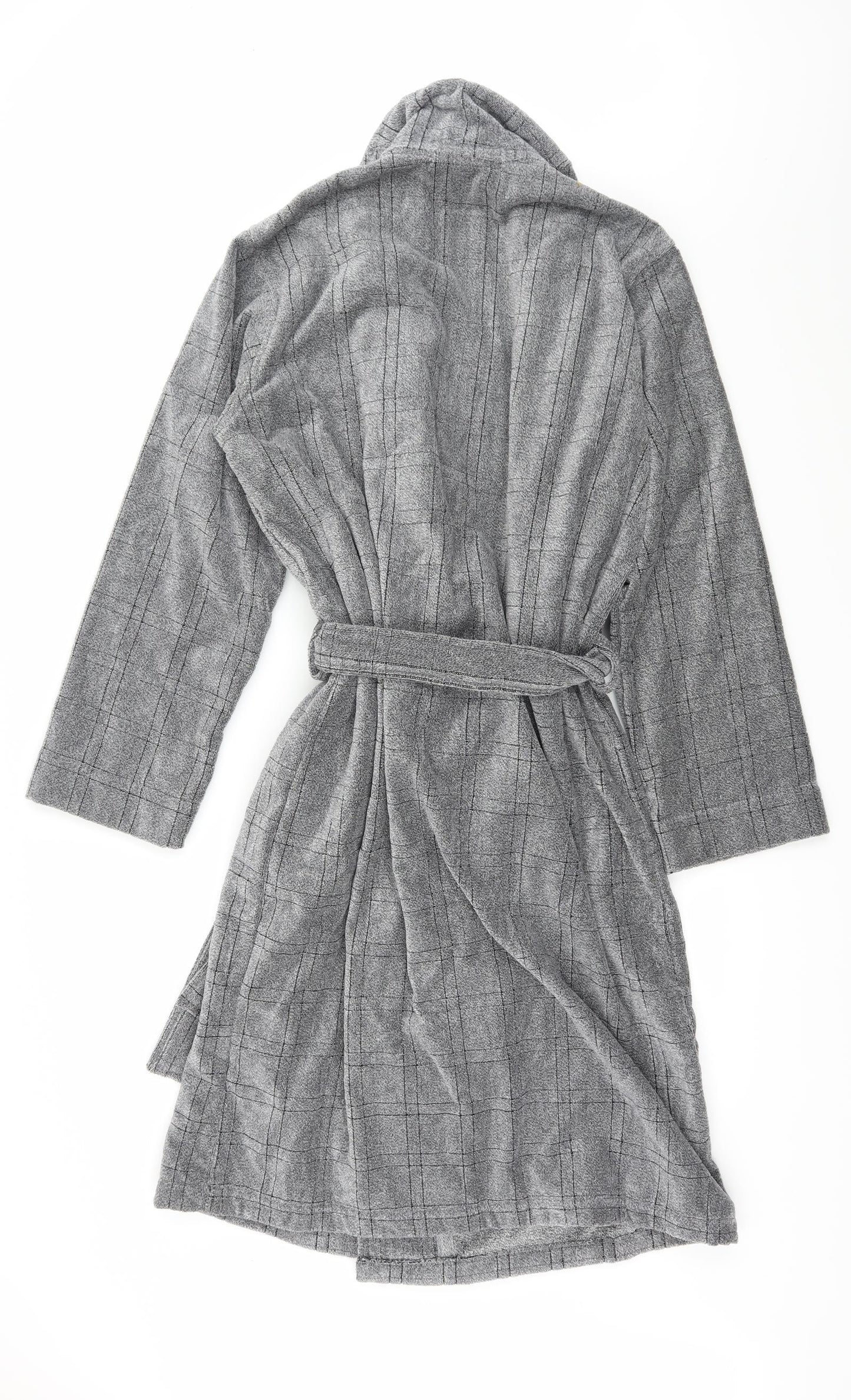 NEXT Mens Grey Check   Robe Size S