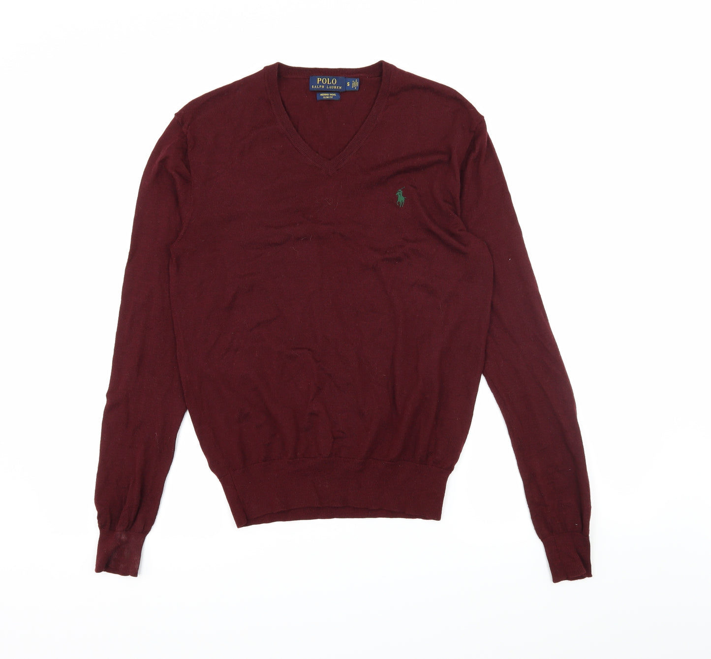 Polo Ralph Lauren Mens Red  Knit Pullover Jumper Size S