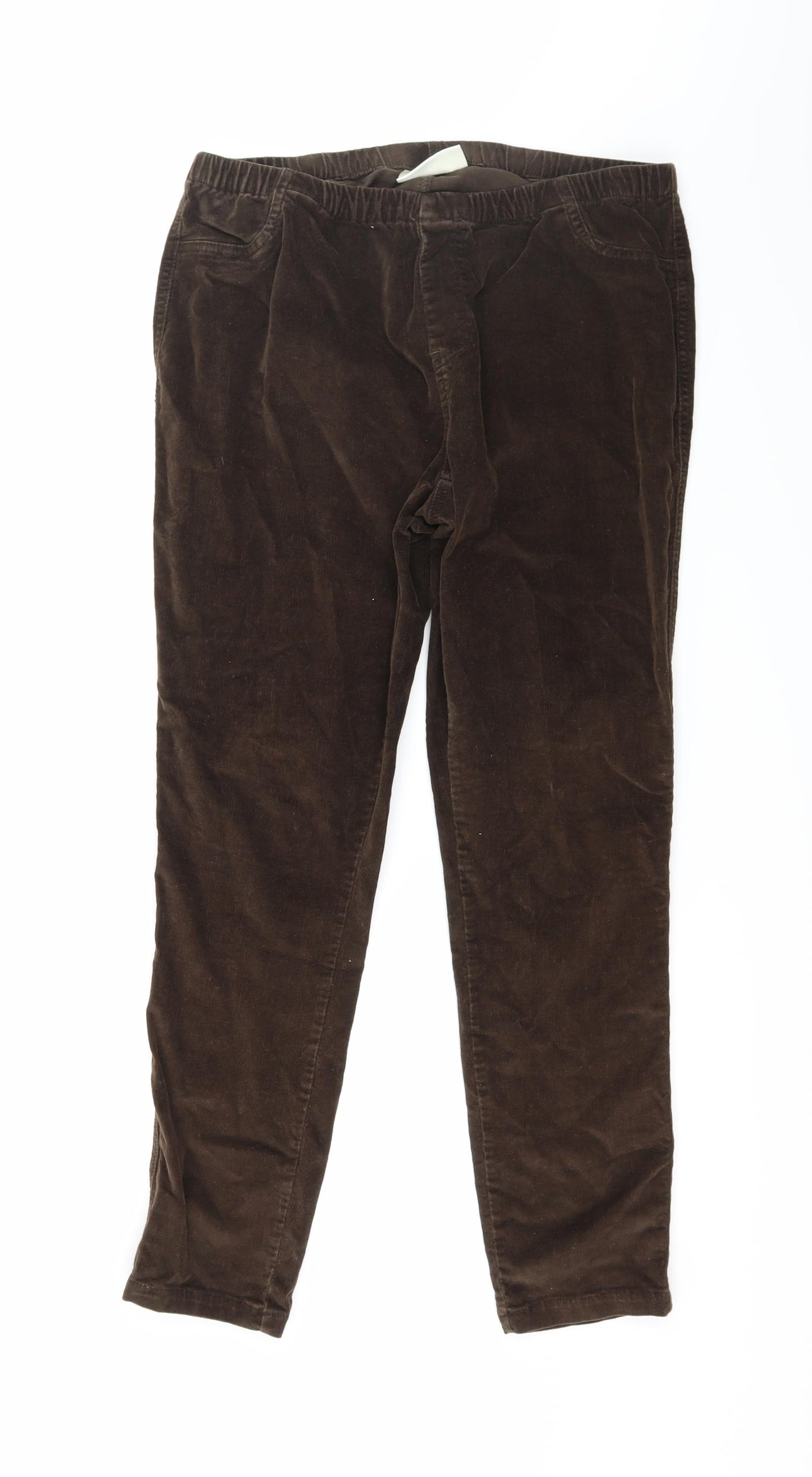 BHS Womens Brown  Corduroy Trousers  Size 14 L27 in