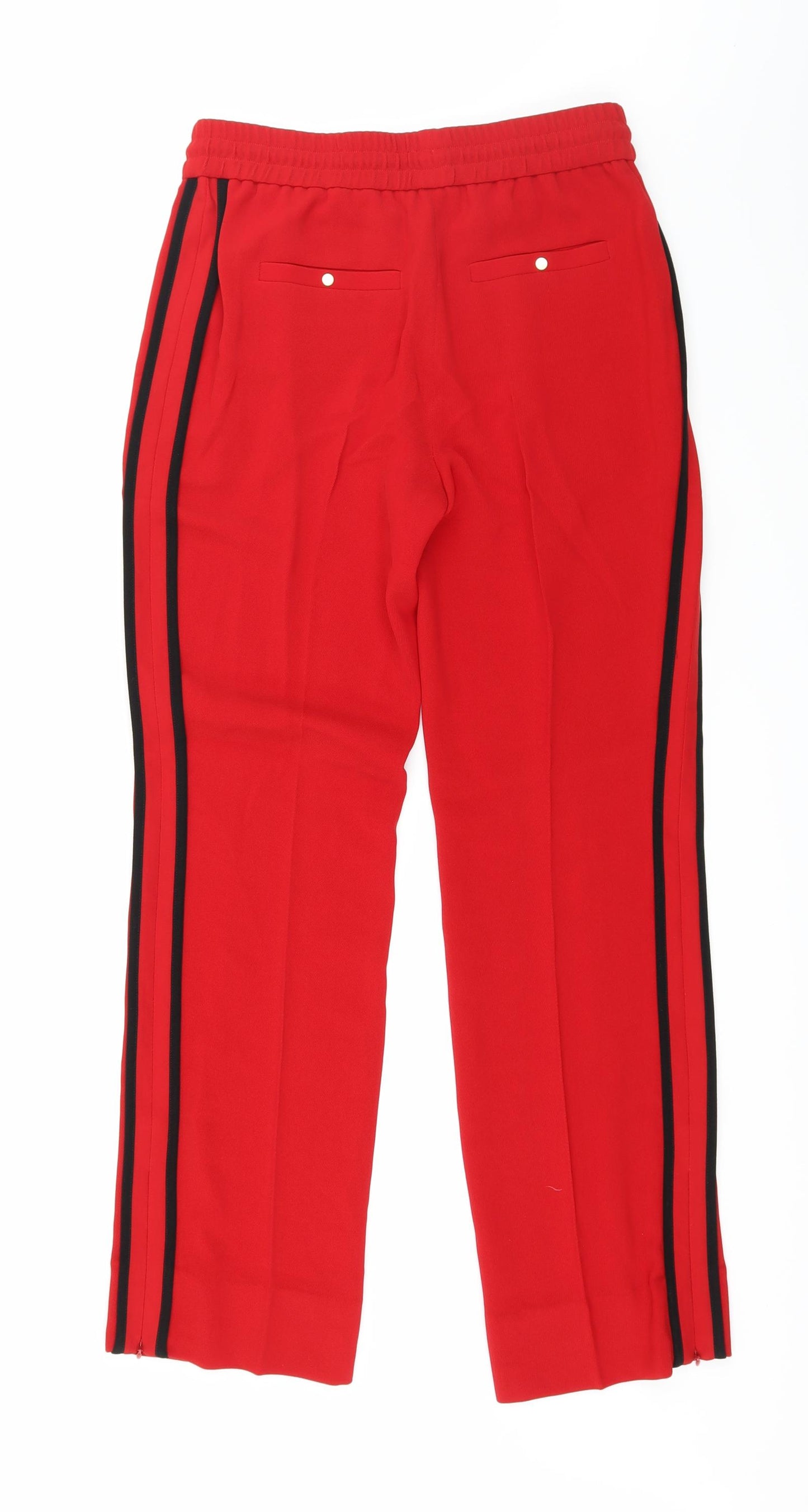Me And Em Womens Red Striped  Trousers  Size 30 in L30 in