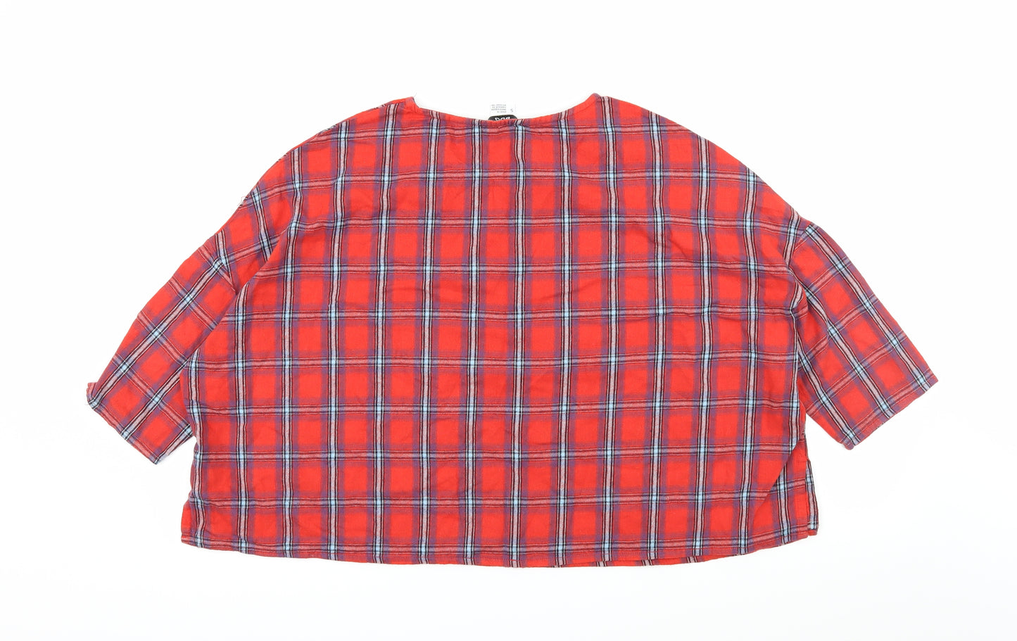 BDG Womens Red Plaid  Basic Blouse Size S