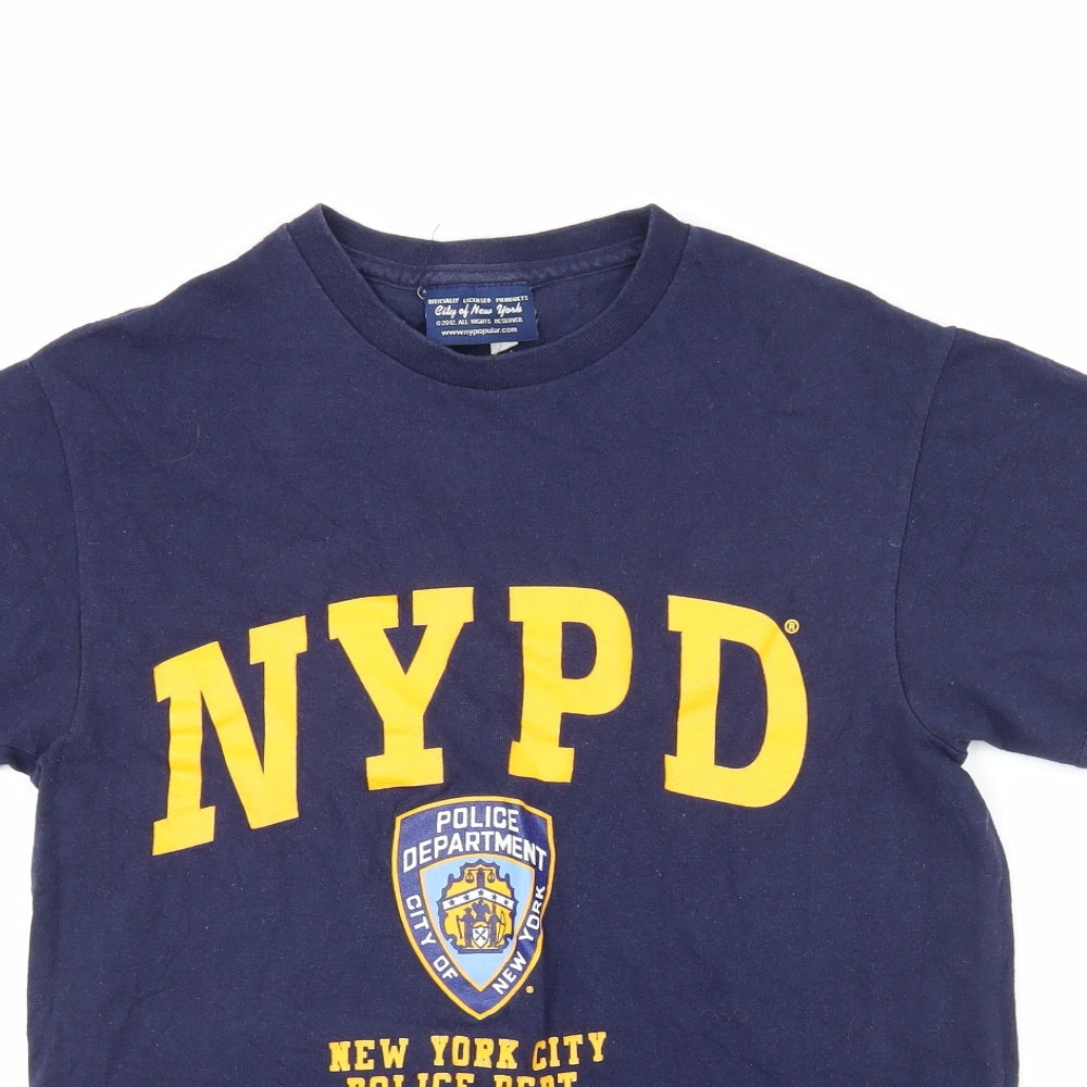 City of New York Mens Blue  Jersey  T-Shirt Size S  - NYPD