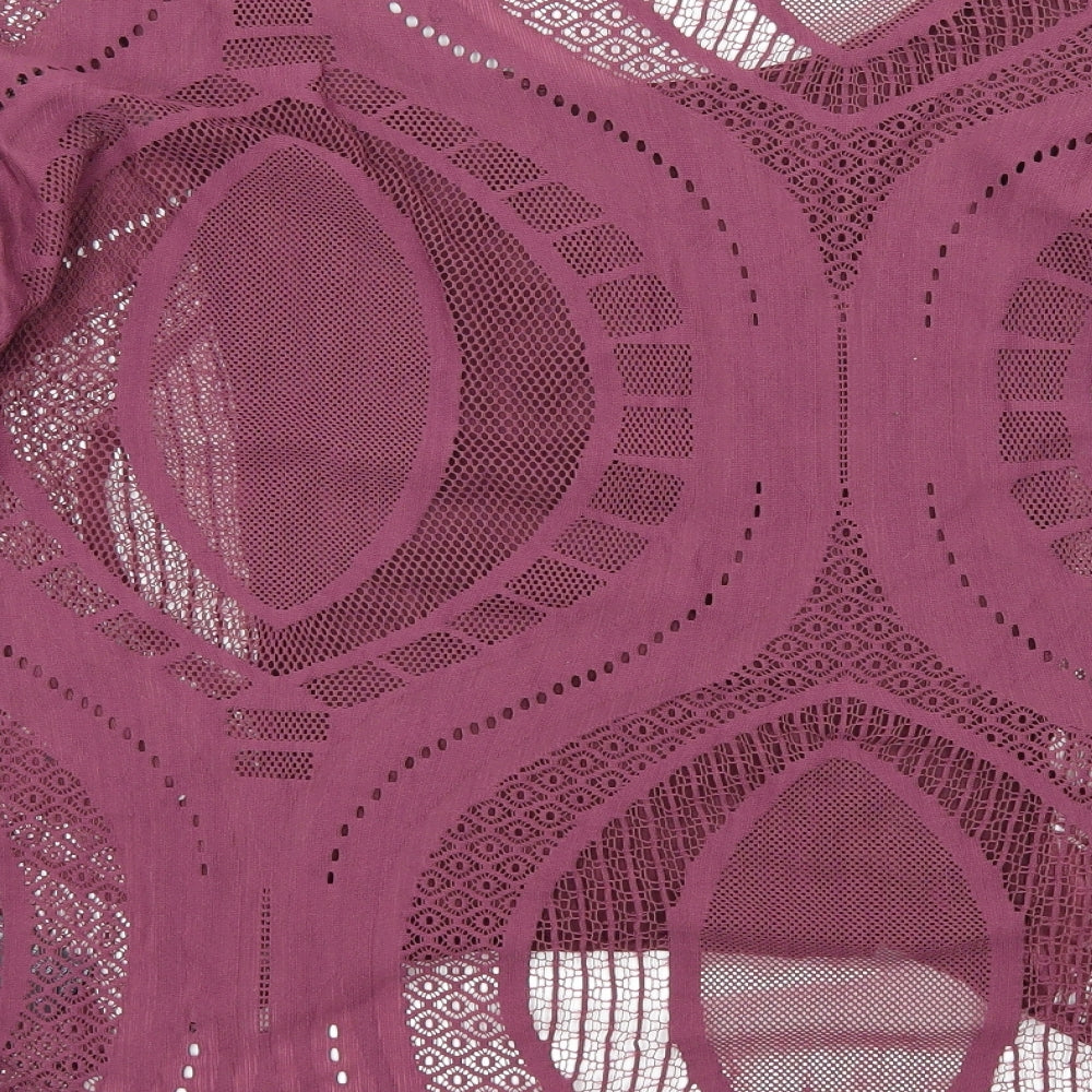 Sparkle & Fade Womens Purple   Basic T-Shirt Size M
