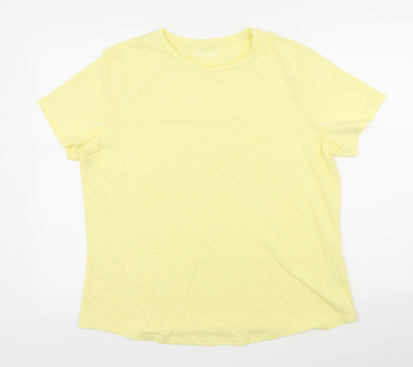 George Womens Yellow  Jersey Basic T-Shirt Size 18