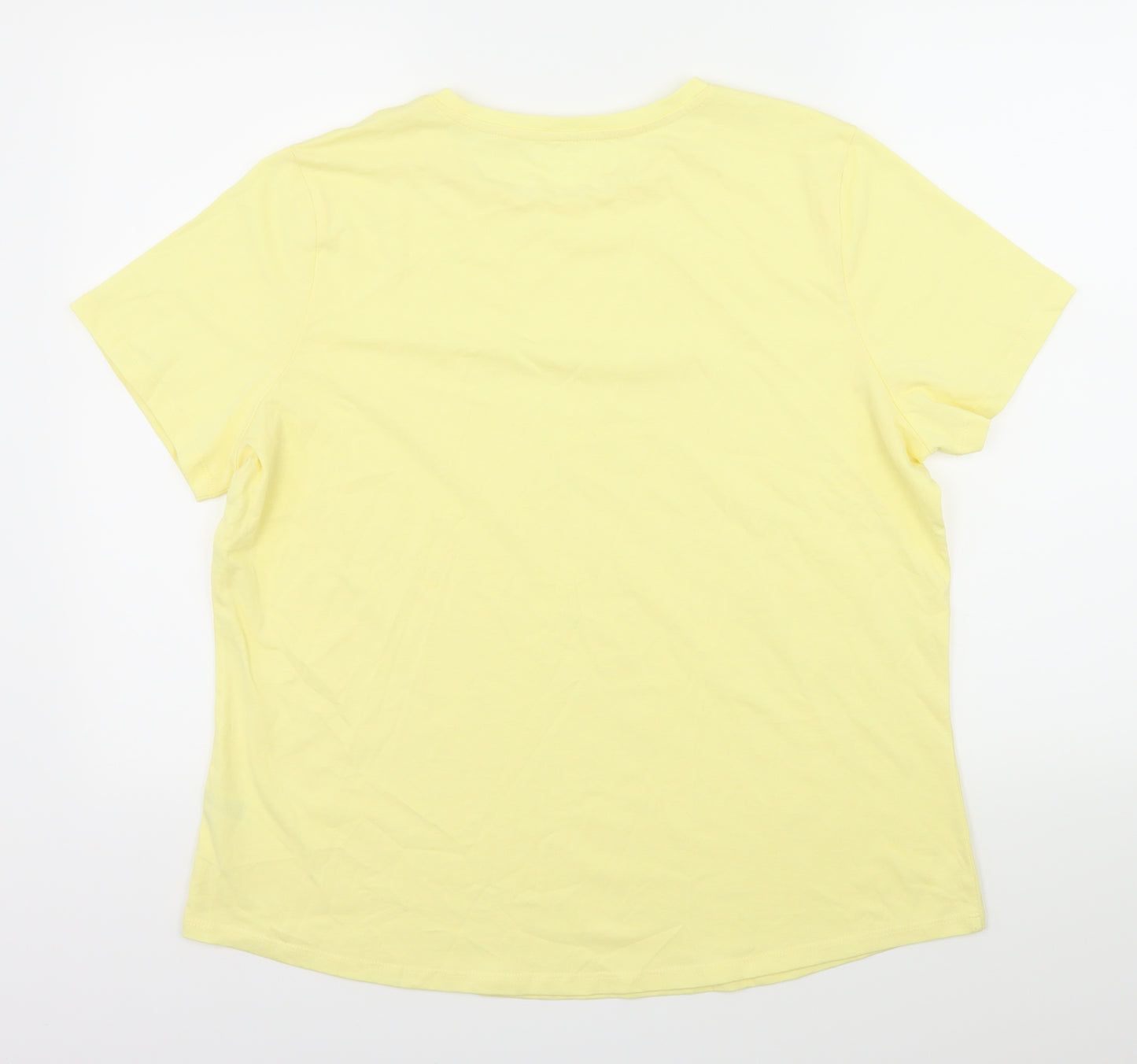 George Womens Yellow  Jersey Basic T-Shirt Size 18