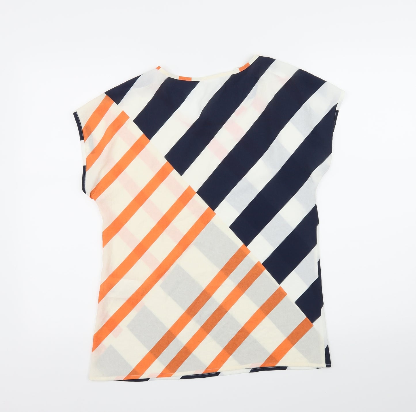 Madeline Womens Multicoloured Striped  Basic Blouse Size 10