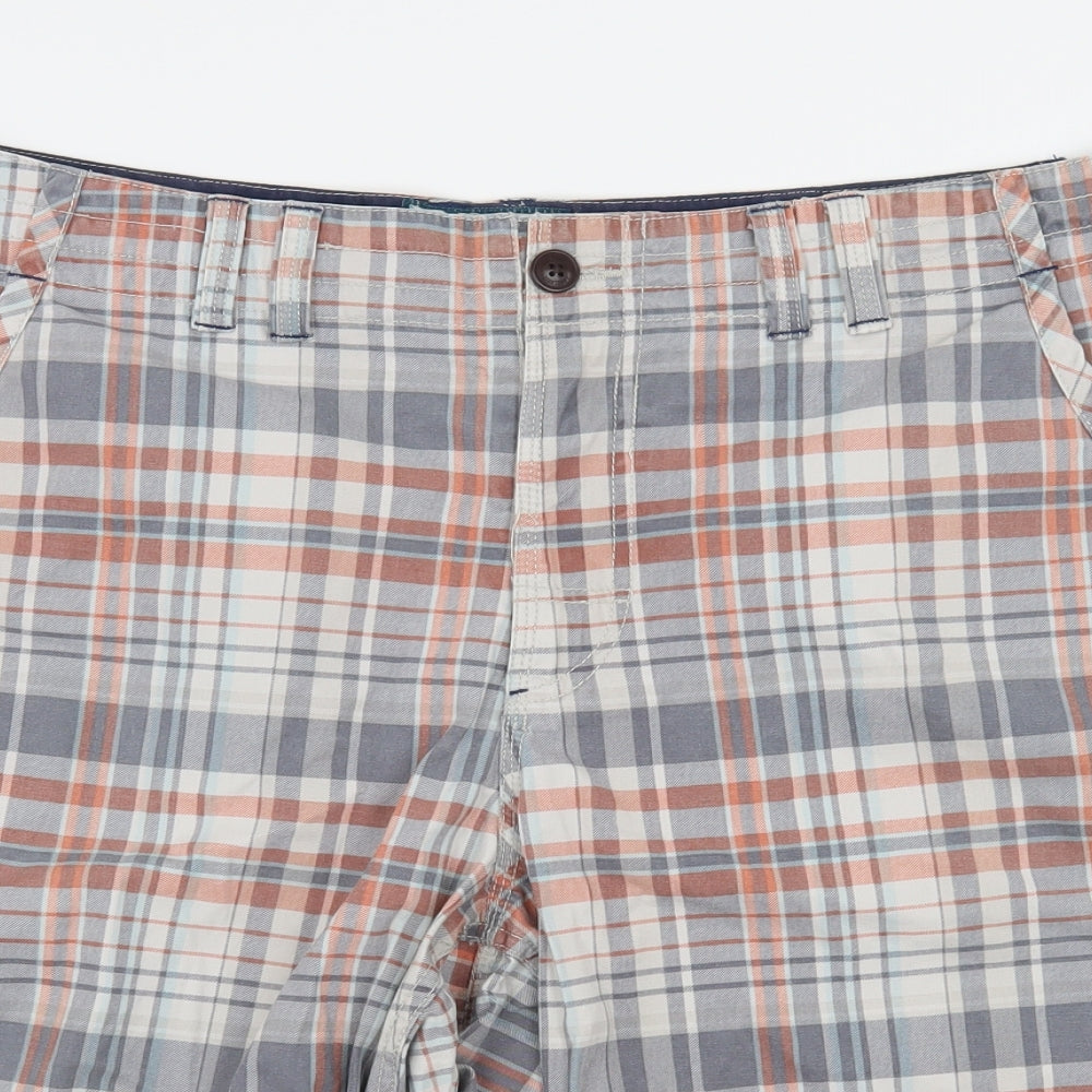 Marks and Spencer Womens Multicoloured Check  Bermuda Shorts Size 42 in