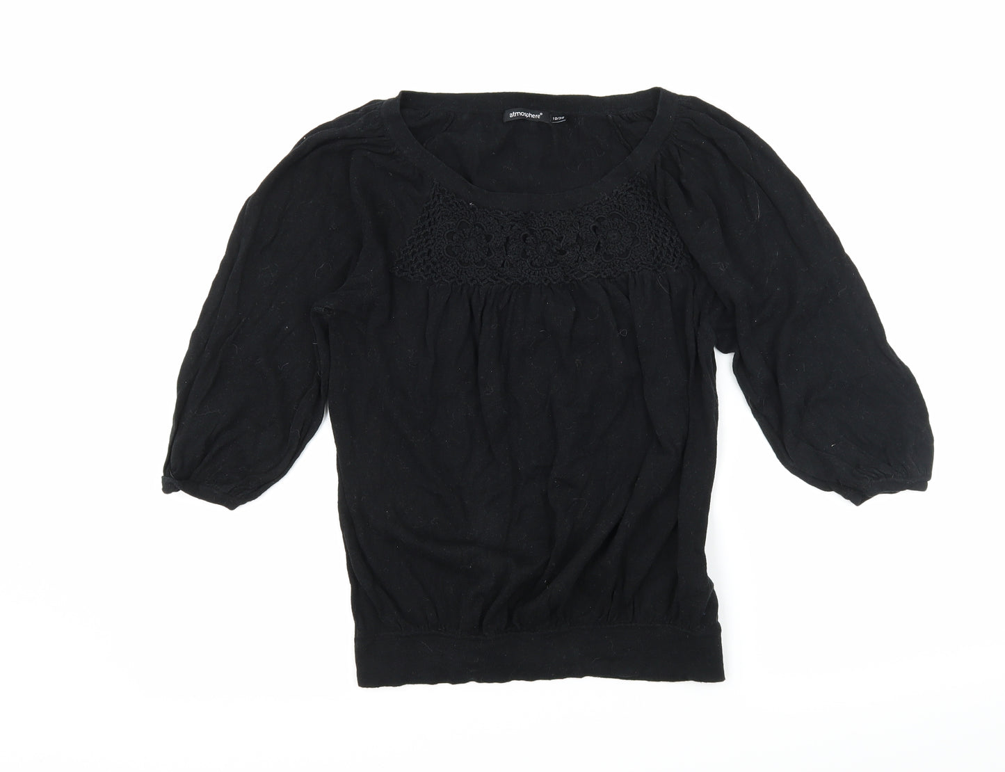 Atmosphere Womens Black  Knit Pullover Jumper Size 10