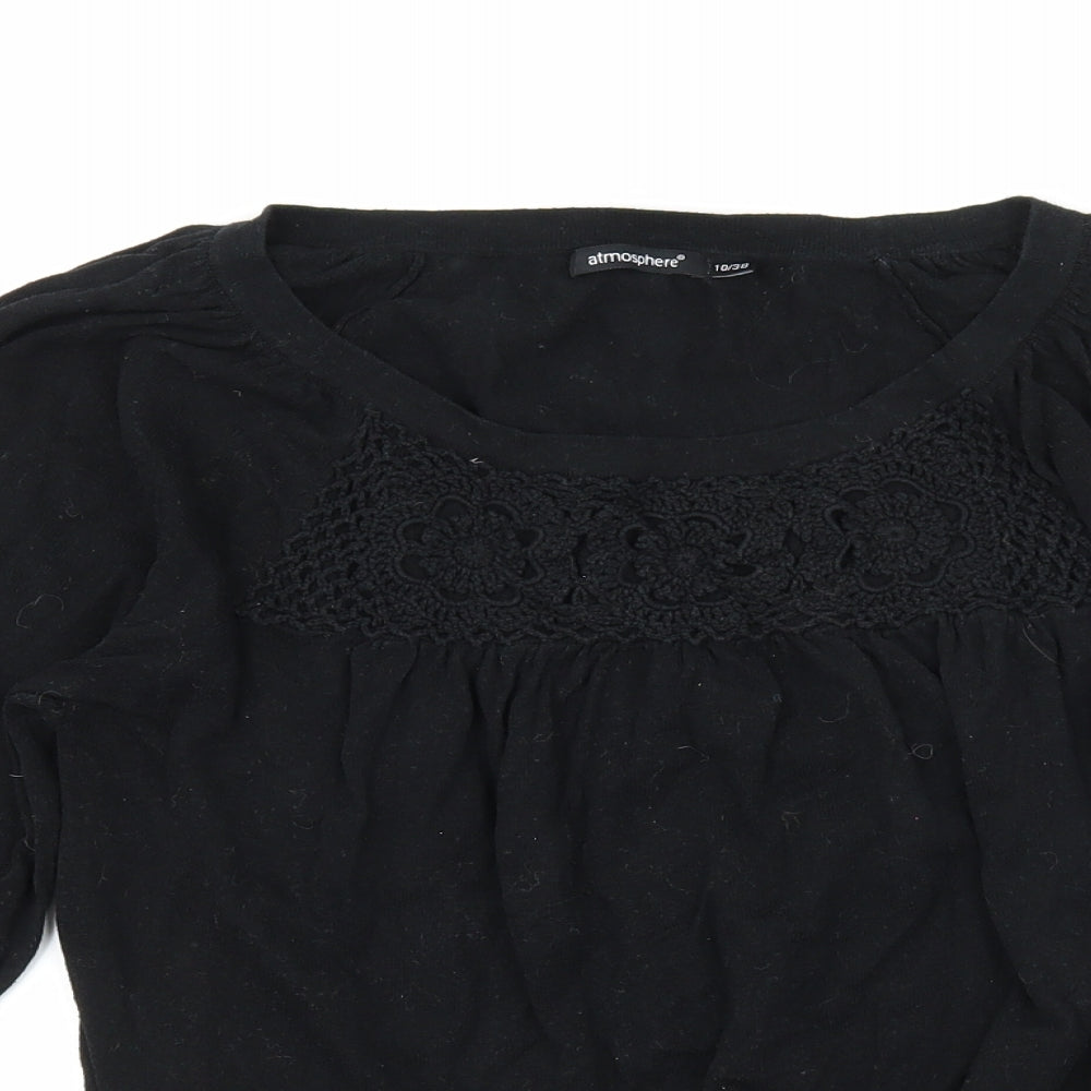 Atmosphere Womens Black  Knit Pullover Jumper Size 10