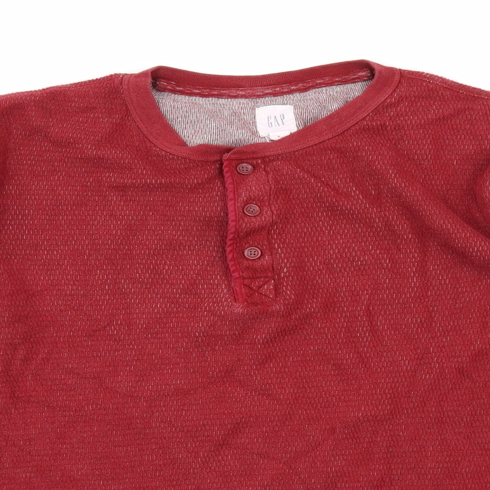 Gap Mens Red  Jersey Pullover Sweatshirt Size L
