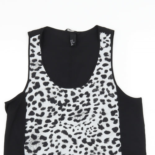 H&M Womens Black Animal Print  Camisole Tank Size 12