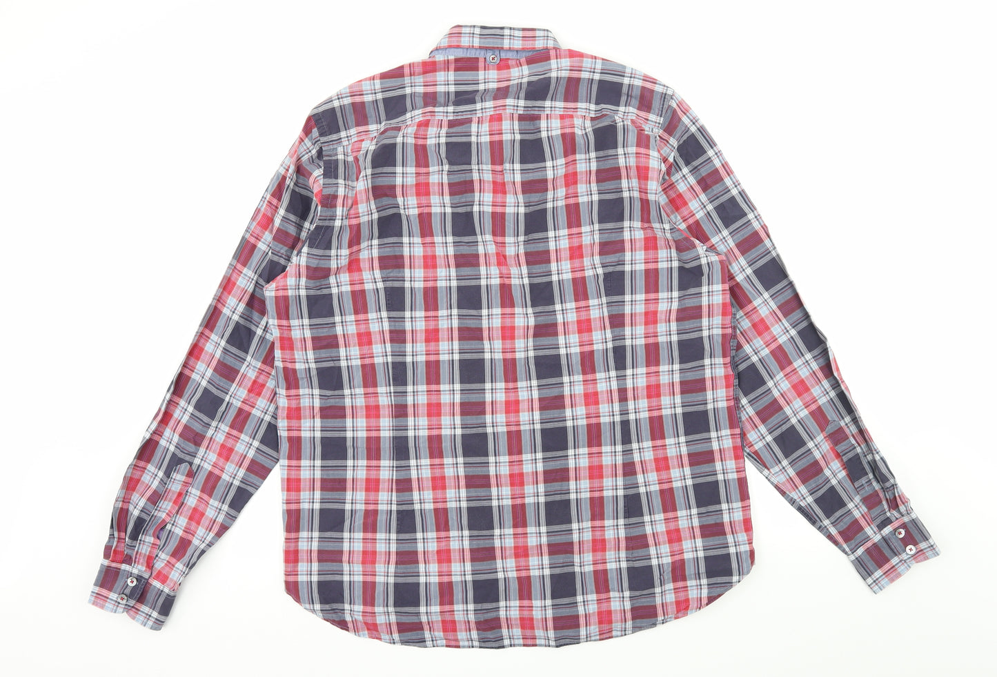 Ted Baker Mens Multicoloured Check   Button-Up Size XL