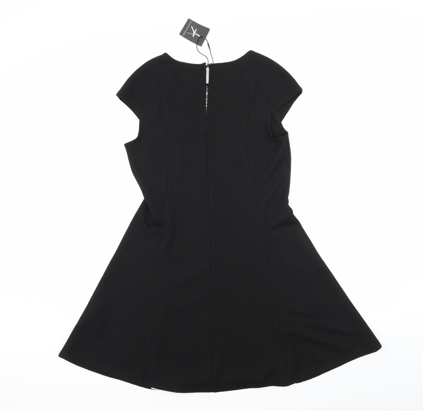 Atmosphere Womens Black Striped  Skater Dress  Size 12