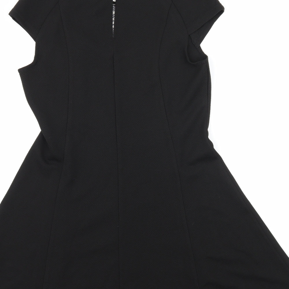 Atmosphere Womens Black Striped  Skater Dress  Size 12