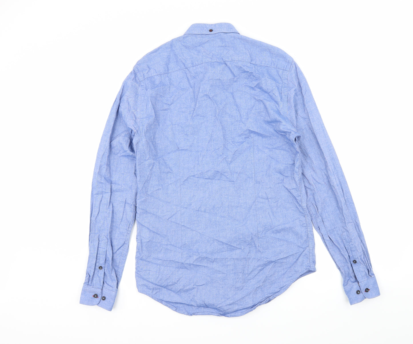 Zara Mens Blue    Button-Up Size M