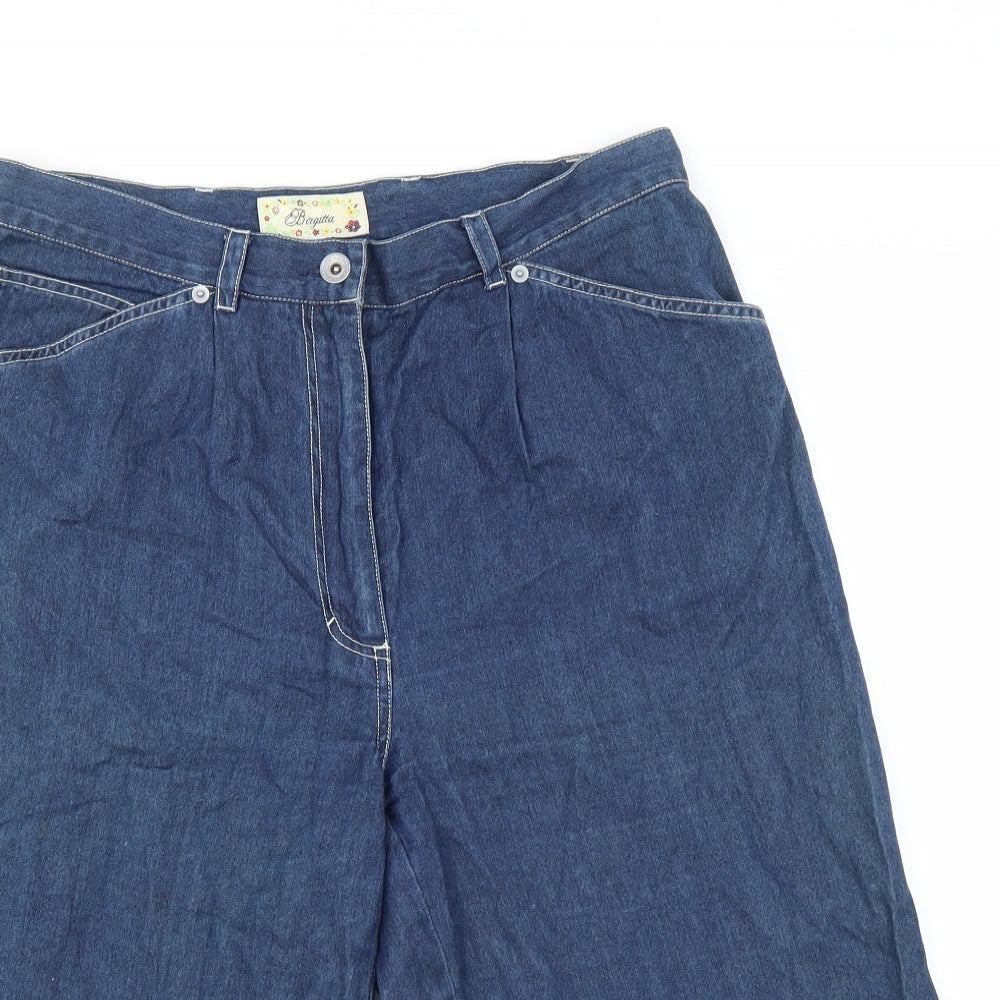 Borgitta Womens Blue   Culotte Shorts Size 32 in