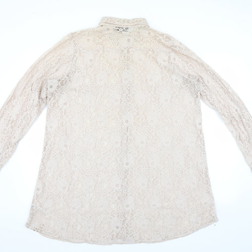 Topshop Womens Beige   Basic Blouse Size 16
