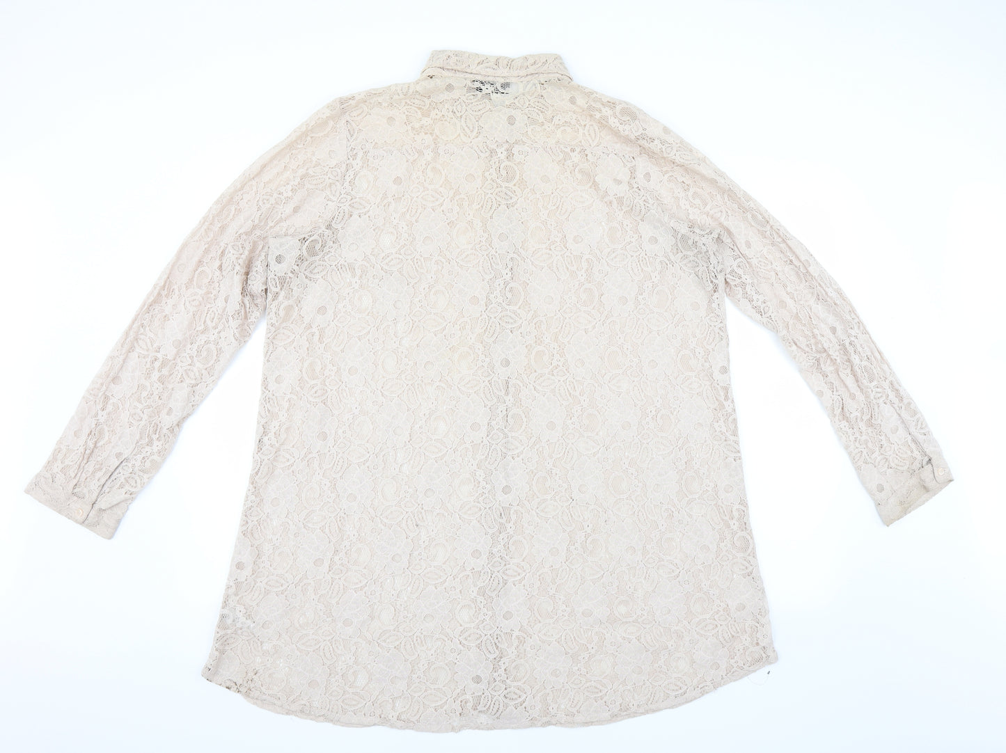 Topshop Womens Beige   Basic Blouse Size 16