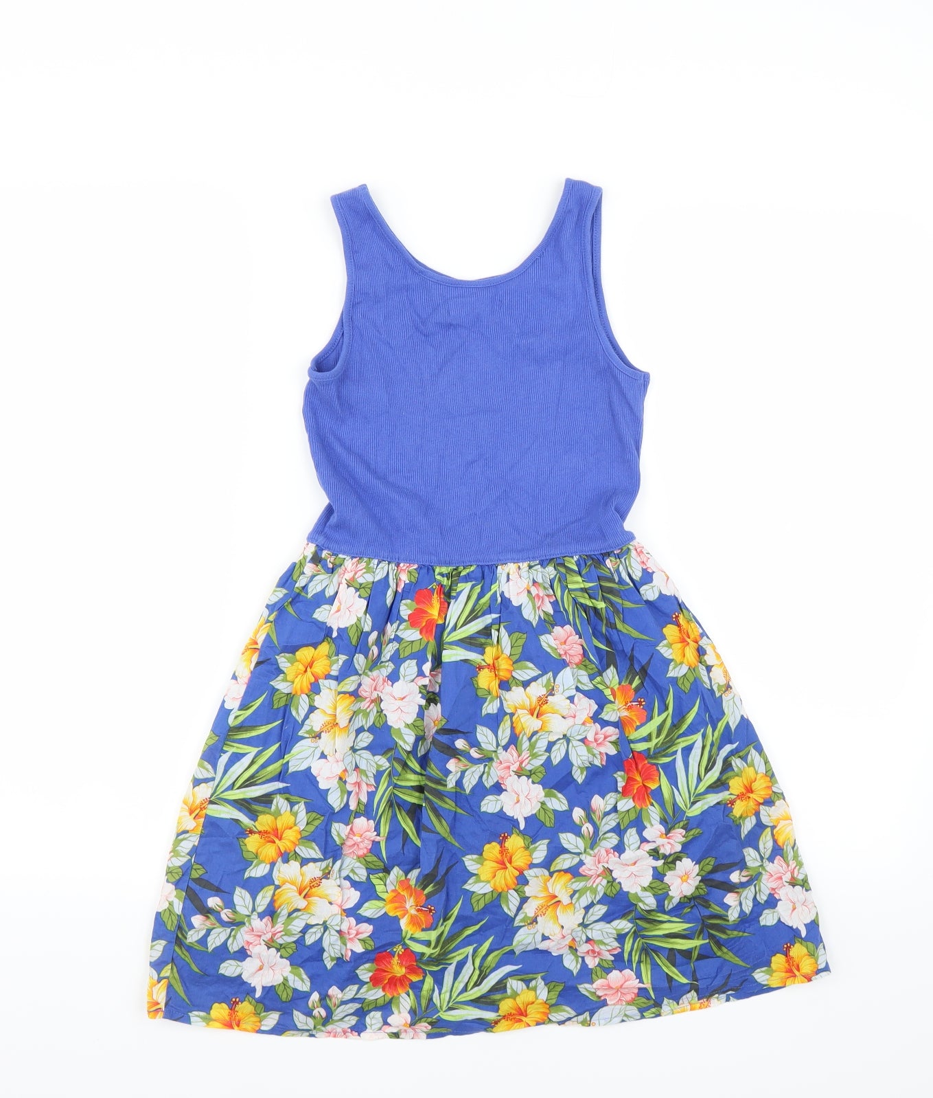 Gap Girls Blue Floral  Fit & Flare  Size 10 Years