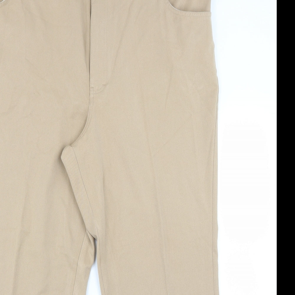 Marks and Spencer Womens Beige   Cropped Trousers Size 22 L26 in