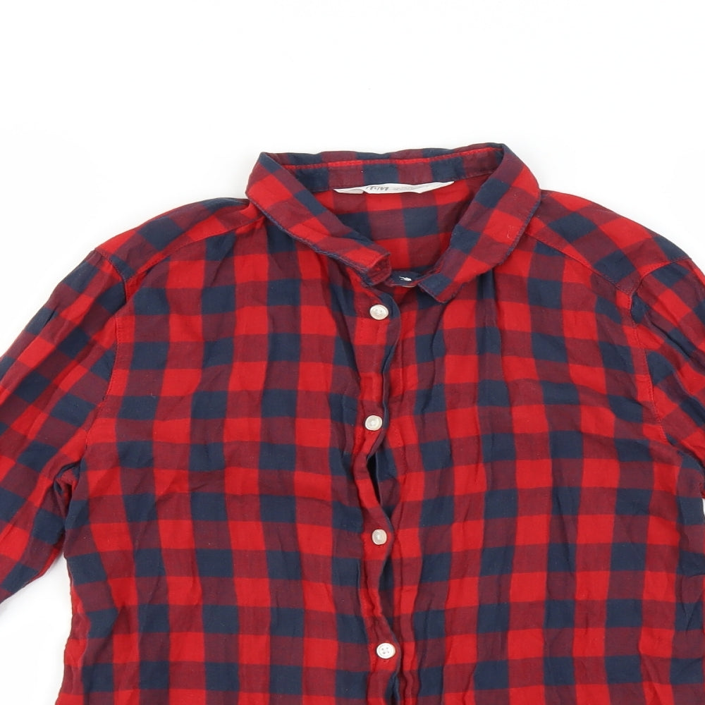 H&M Boys Red Check  Basic Button-Up Size 11-12 Years