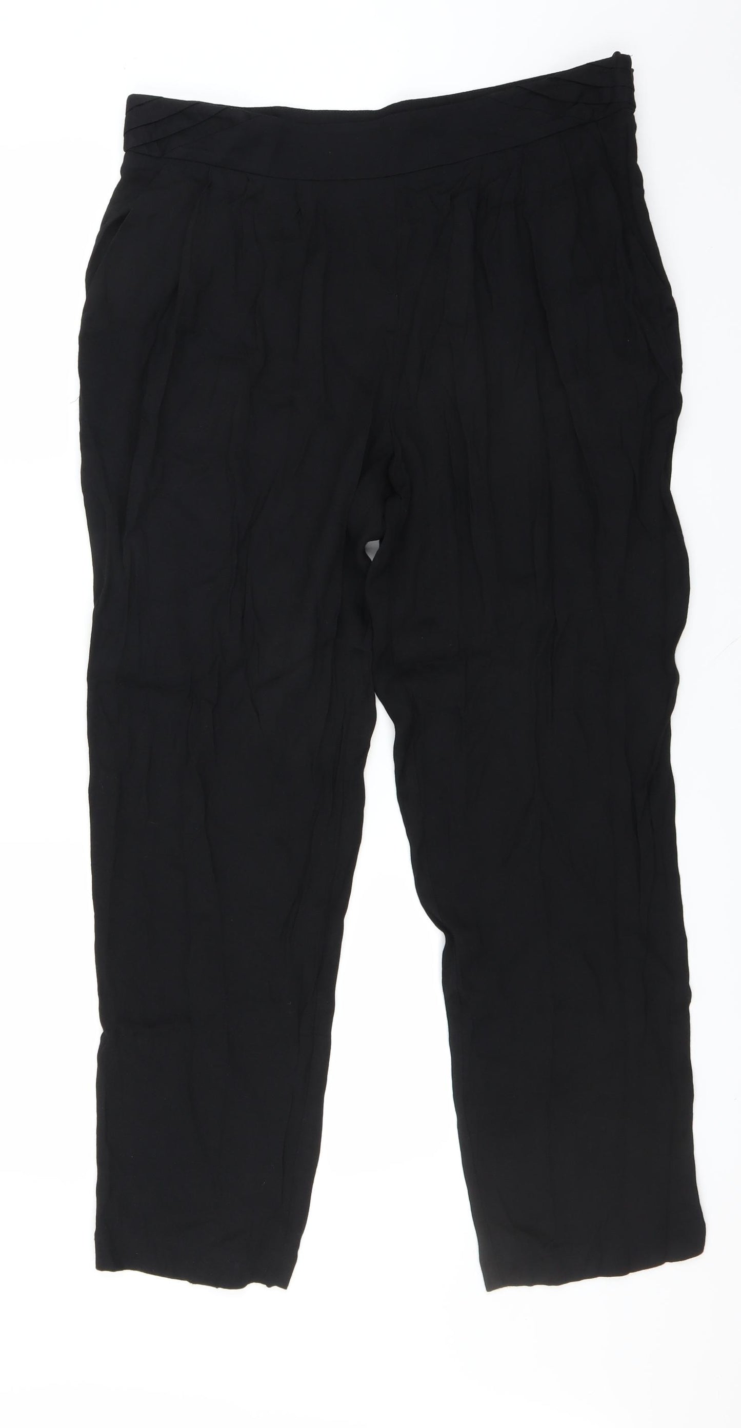 Marks and Spencer Womens Black   Trousers  Size 14 L28 in