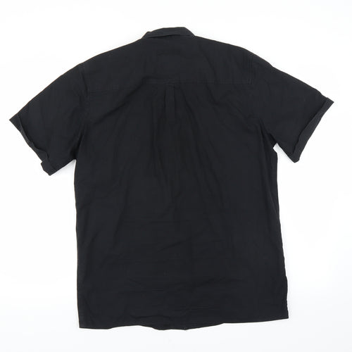 Urban Beach Mens Black    Button-Up Size L