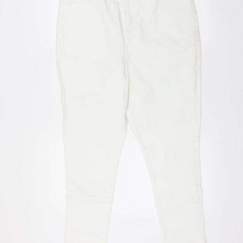 Preworn Womens White  Denim Straight Jeans Size 32 in L27 in